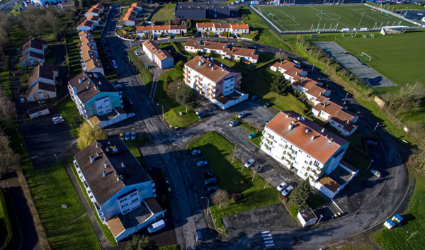 Ancienne vue aérienne du quartier